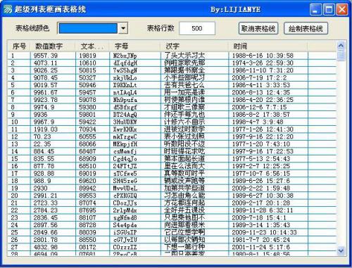 易语言超级列表框画表格线