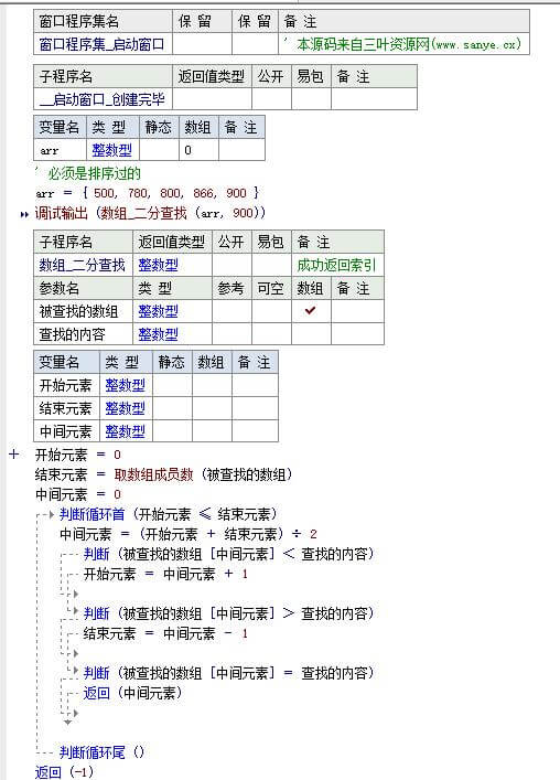 数组二分法查找源码